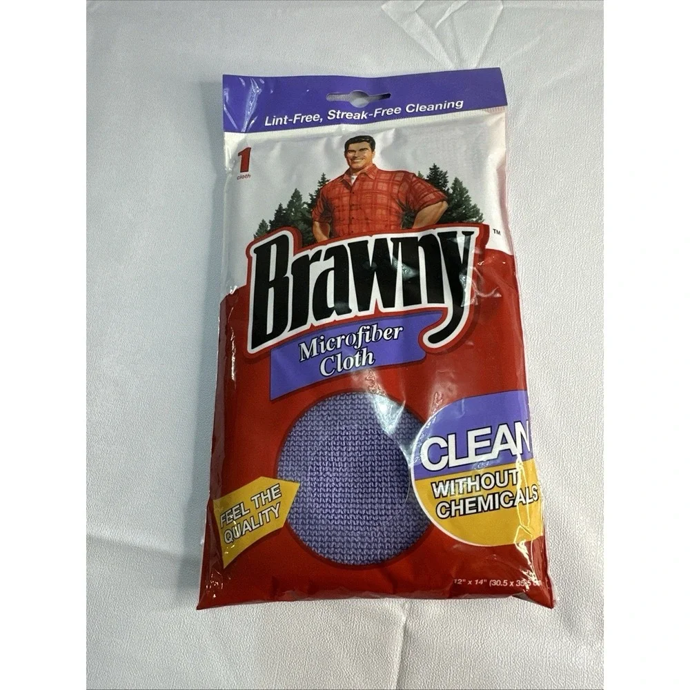 Brawny Microfiber Cleaning Cloth – Lint-Free, New